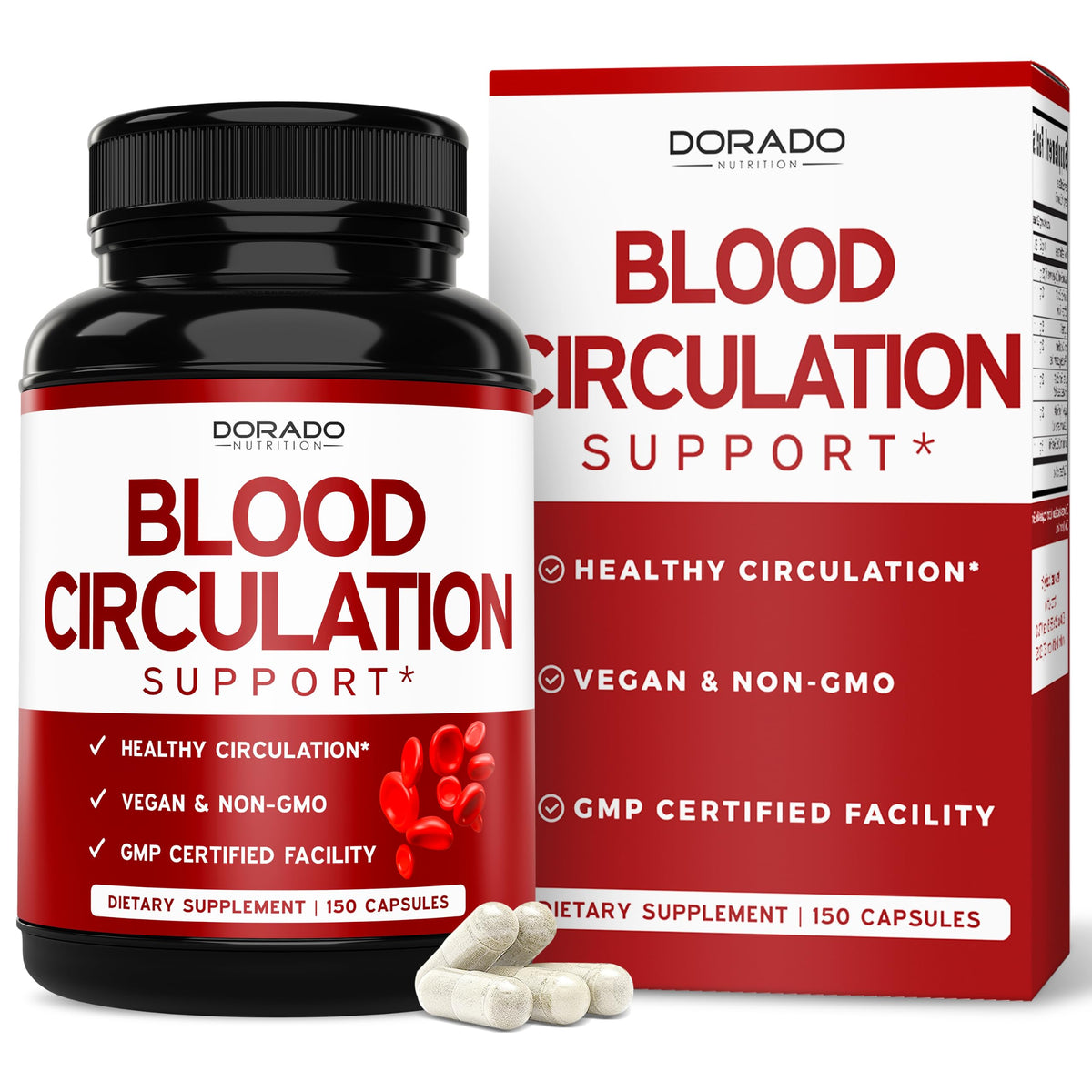 DORADO NUTRITION Blood Circulation Supplement - 150 Capsules
