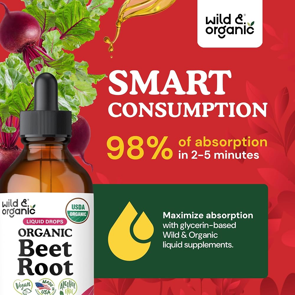 Wild & Organic Beet Root Extract Drops Energy Support - 4 fl oz - image 4