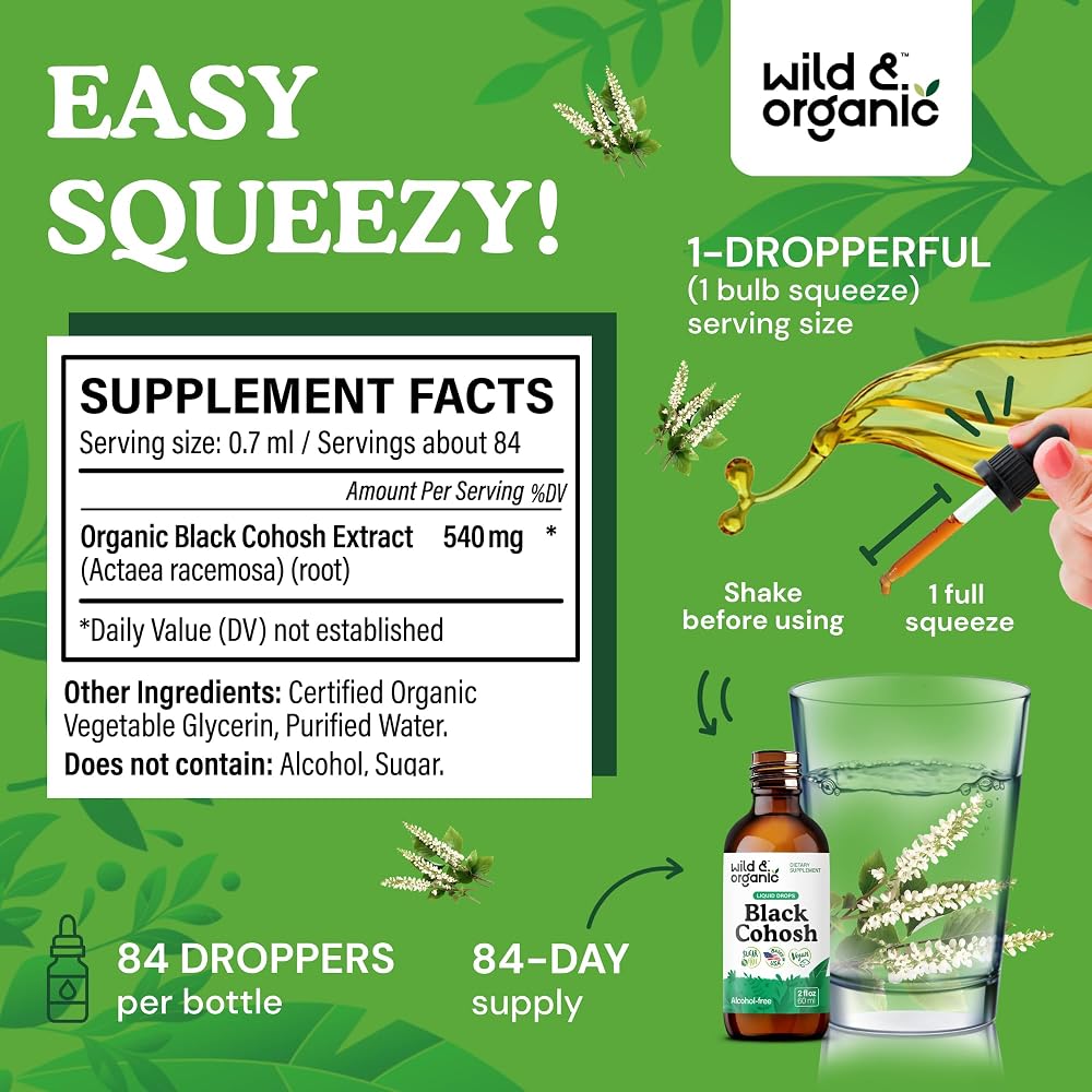 Wild & Organic Black Cohosh Supplements - Menopause Supplements
