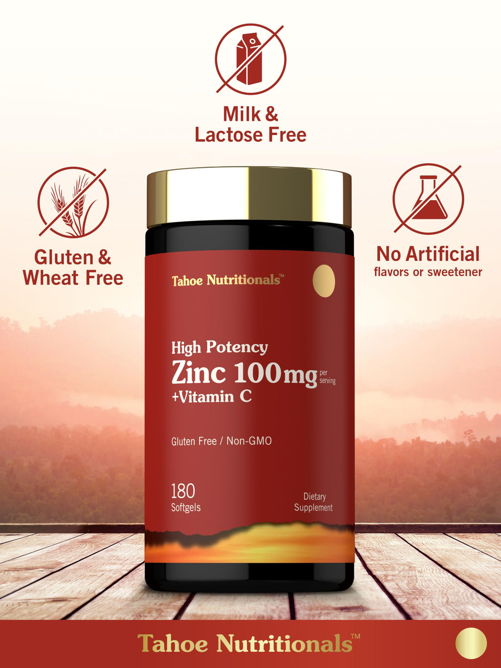 Carlyle Zinc Supplement 100mg with Vitamin C - 180 Softgels - image 5