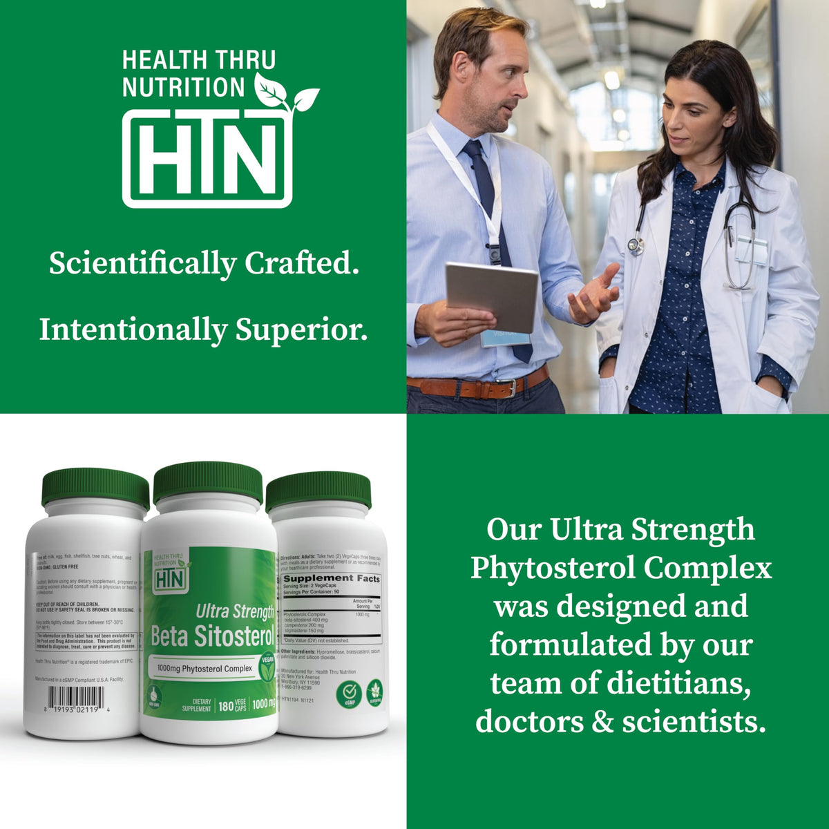 Health Thru Nutrition Ultra Strength Beta Sitosterol 400mg - 180 Capsules - image 6