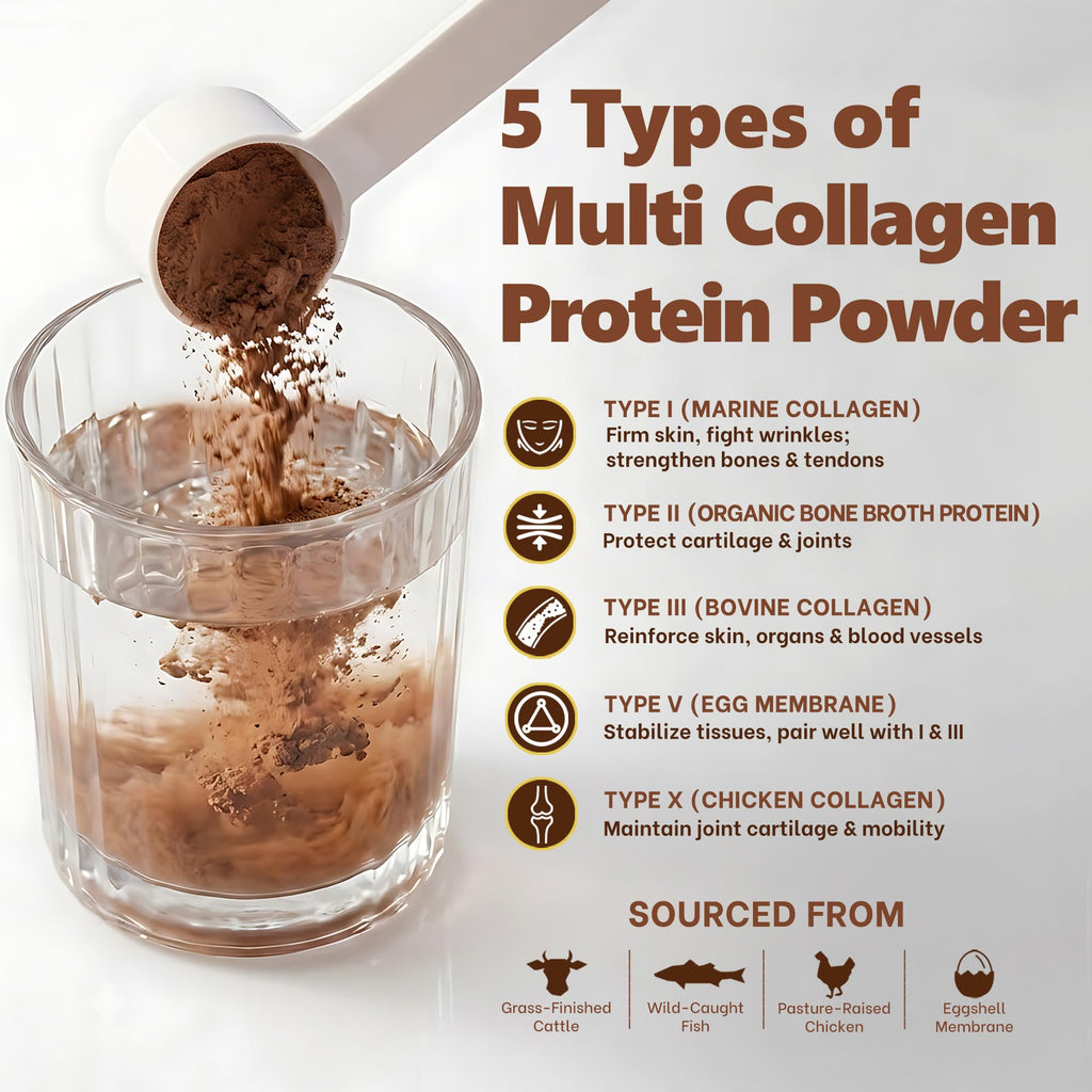 Zammex Multi Collagen Peptides Protein Powder Chocolate - 1 lb - image 3