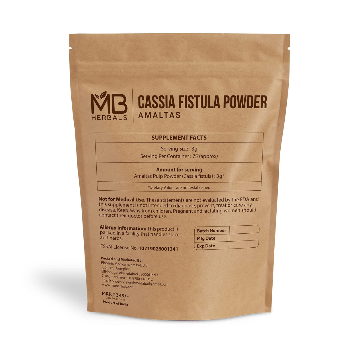 MB Herbals Cassia Fistula Powder - 8 oz - image 2