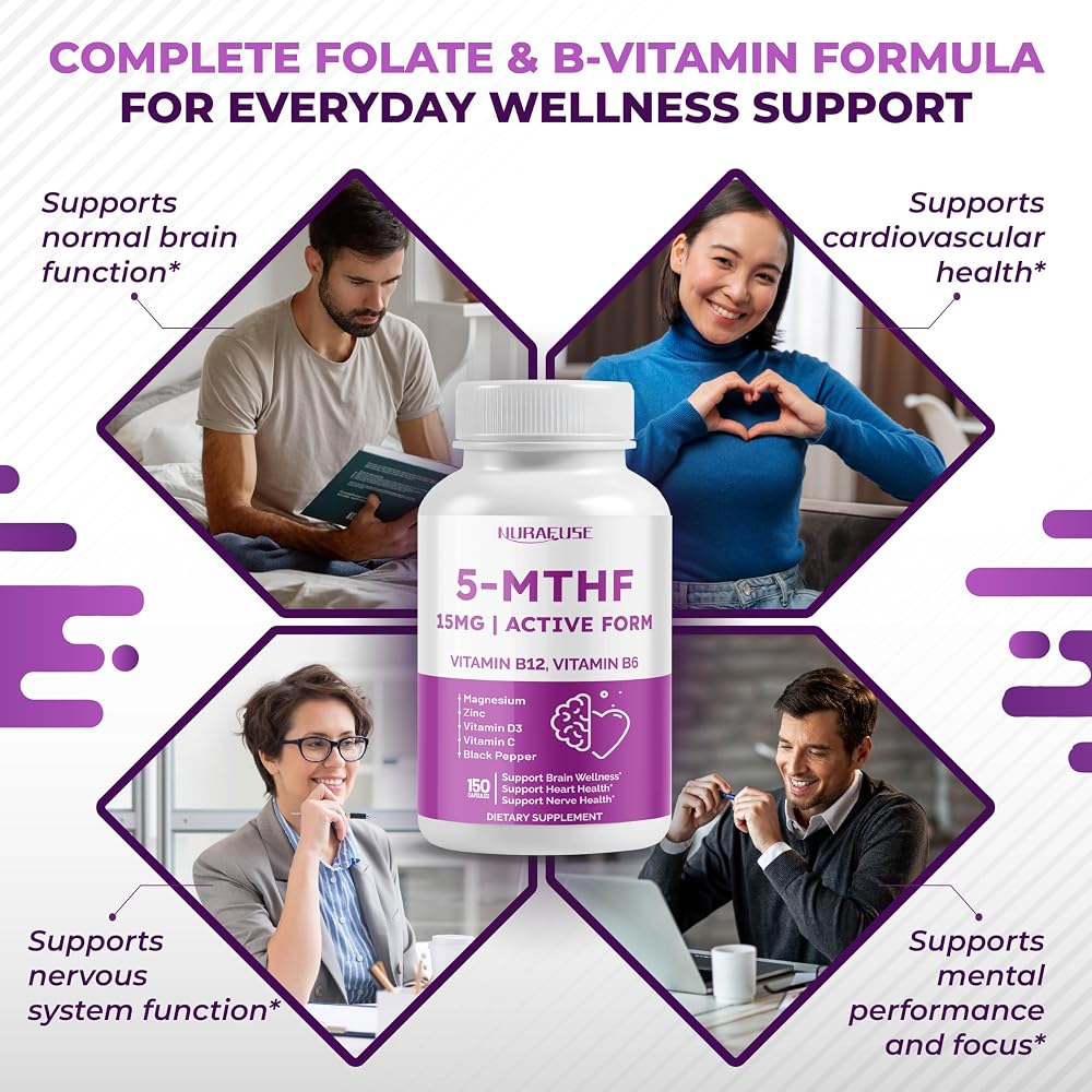 NuraFuse Methylated Vitamins 8-in-1 Nutrient Support - 150 Capsules - image 4