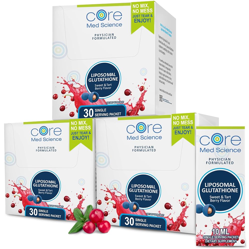 Core Med Science Liposomal Glutathione Sweet & Tart Berry - 90 Servings