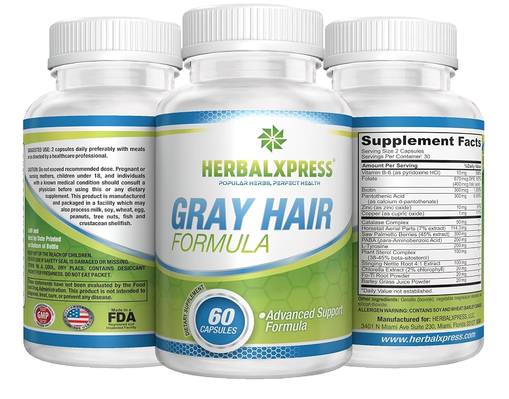 HerbalXpress Anti-Gray Hair Formula - 240 Capsules - image 4