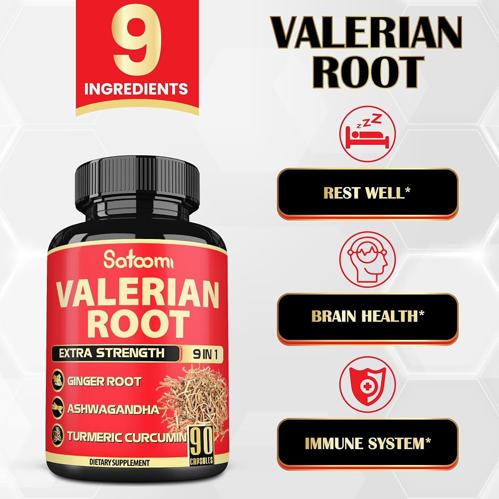 Satoomi Valerian Root Capsules with 9 Herbs - 90 Capsules - image 3