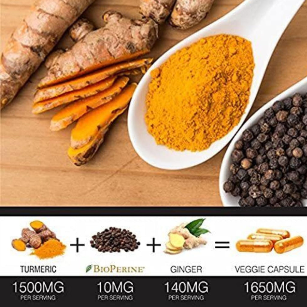 FineVine Organics Turmeric Curcumin with Black Pepper & Ginger - 120 Capsules - image 6
