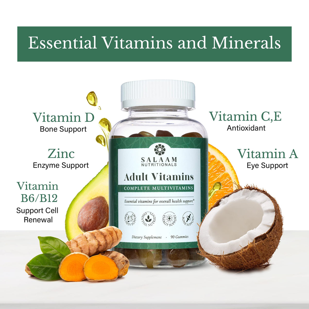 Salaam Nutritionals Adult Gummy Multivitamins: Healthy All Natural