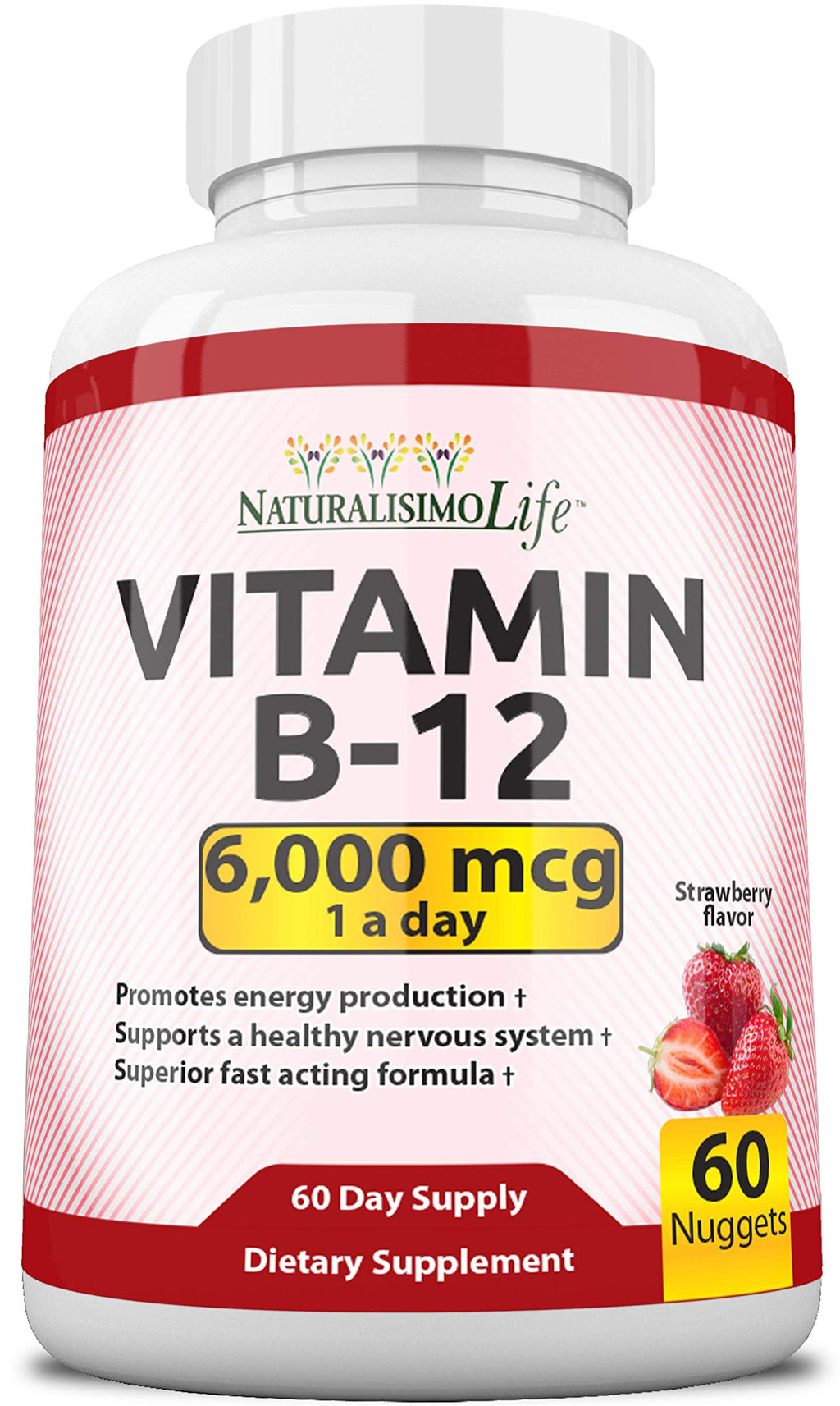 NaturalisimoLife Vitamin B12 6000 mcg Quick Dissolve - 60 Nuggets