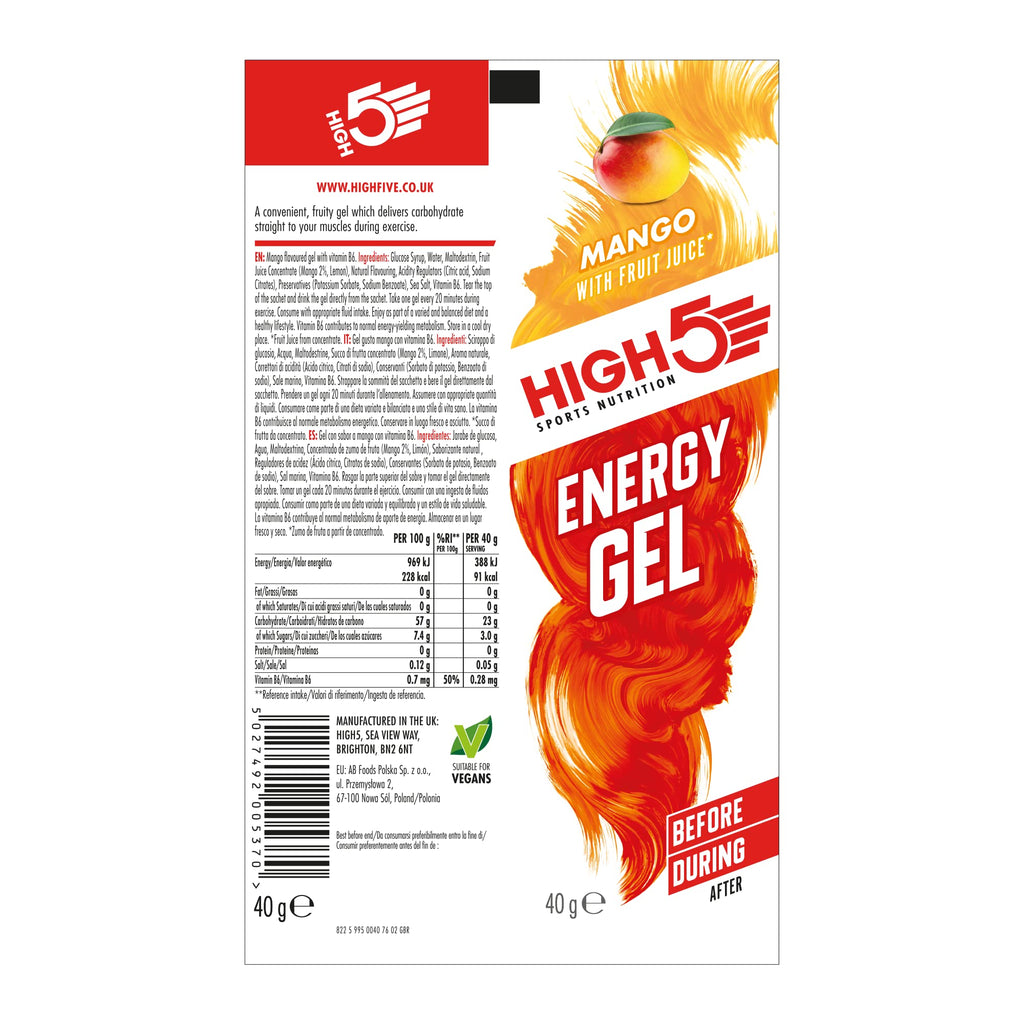 HIGH 5 HIGH5 Energy Gel Quick Release Energy On The Go - 20 x 40g - image 6