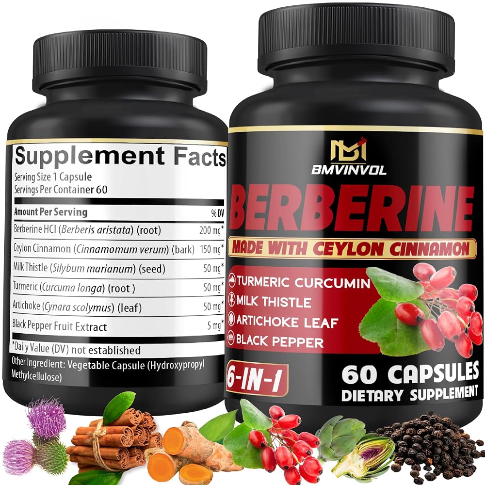 BMVINVOL Berberine Complex with Ceylon Cinnamon - 60 Capsules
