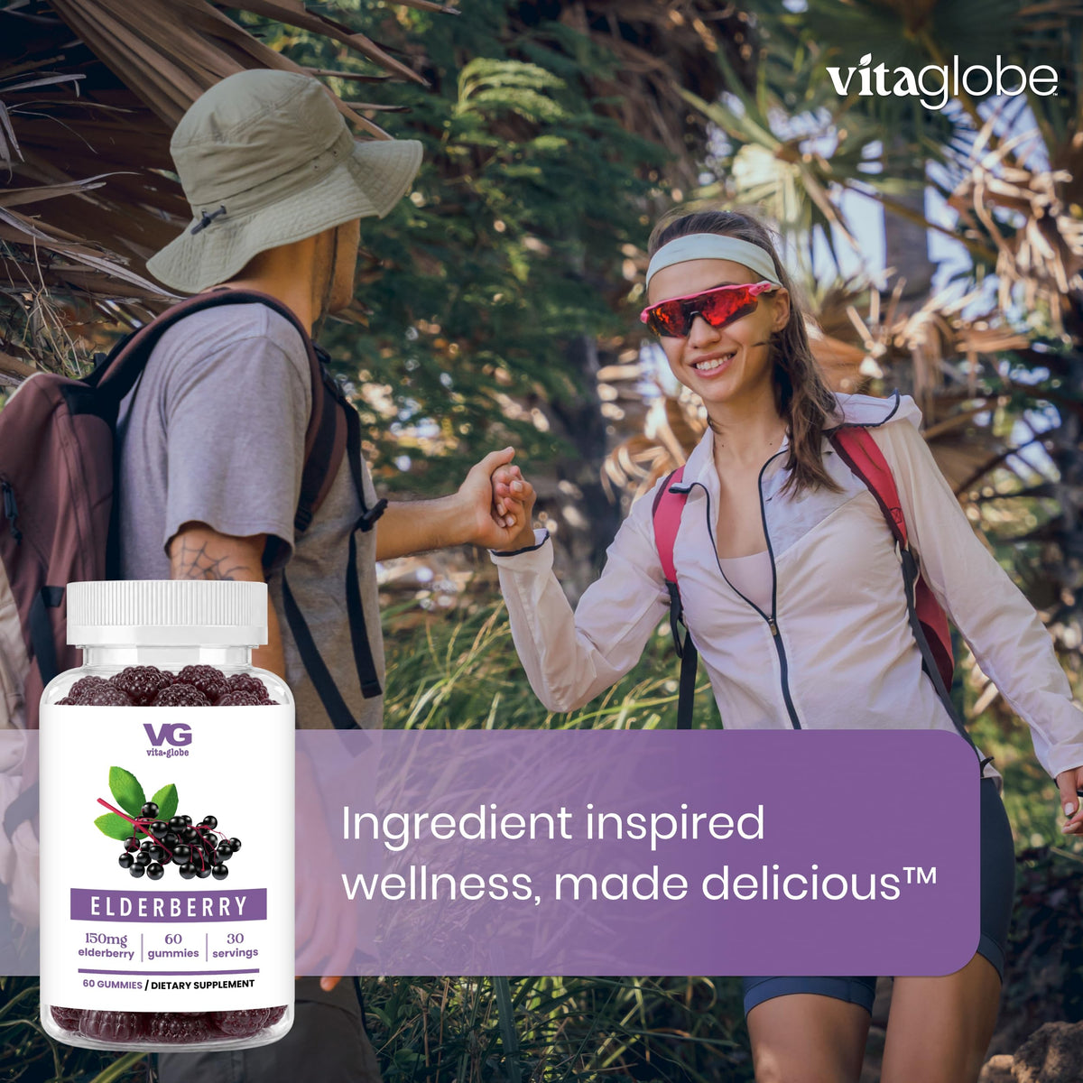 VITA GLOBE Elderberry Gummies with Vitamin C & Zinc - 60 Gummies - image 6