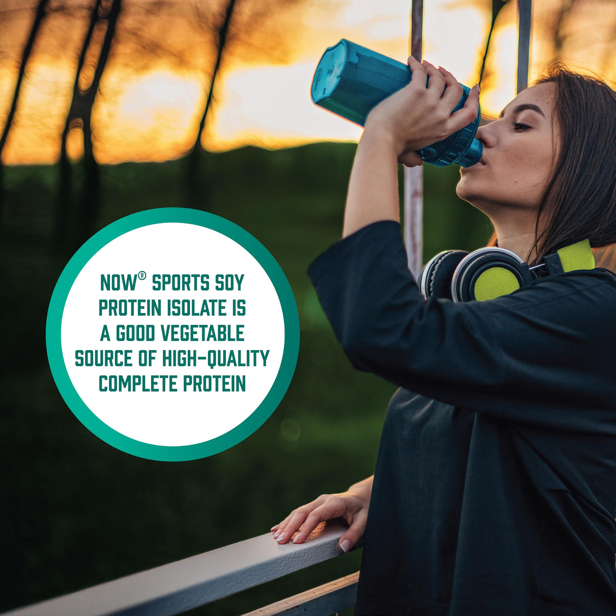 NOW Sports Soy Protein Isolate 20g Unflavored Powder - 1.2 lbs - image 8