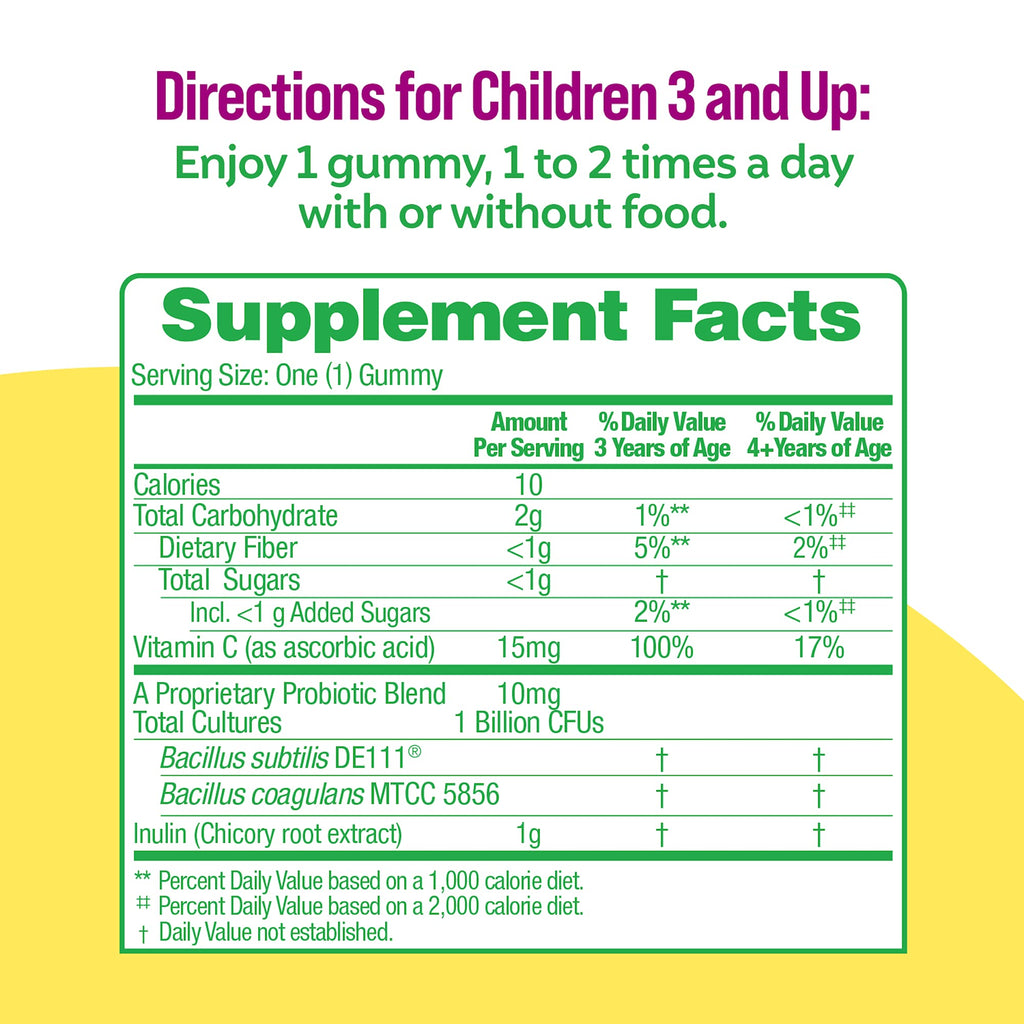 Culturelle Kids Probiotic + Veggie Fiber Gummies, Ages 3+, Berry - 30 Count - image 4