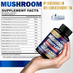 Organic Cadane Mushroom Complex 13-in-1 - 90 Vegetarian Capsules - image 2