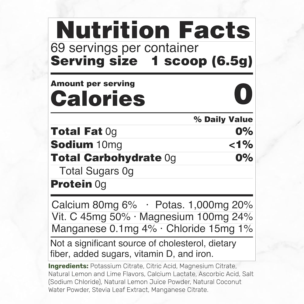 DEAL SUPPLEMENT Electrolytes Powder Lemon Lime - 69 Servings - image 2