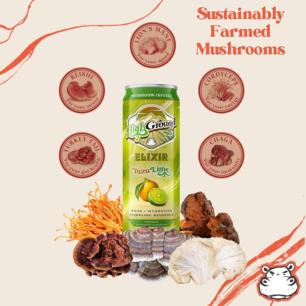 High Ground Elixir Mushroom Seltzer