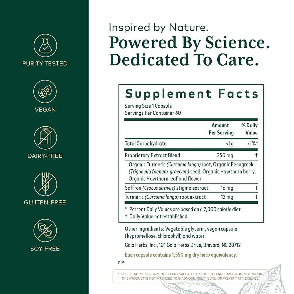 Gaia Herbs PRO Serenocin Heart-Brain Axis - 60 Vegan Capsules - image 2
