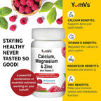 YUM-V'S Calcium Magnesium Zinc Gummies with D3 - 90 Count - image 3
