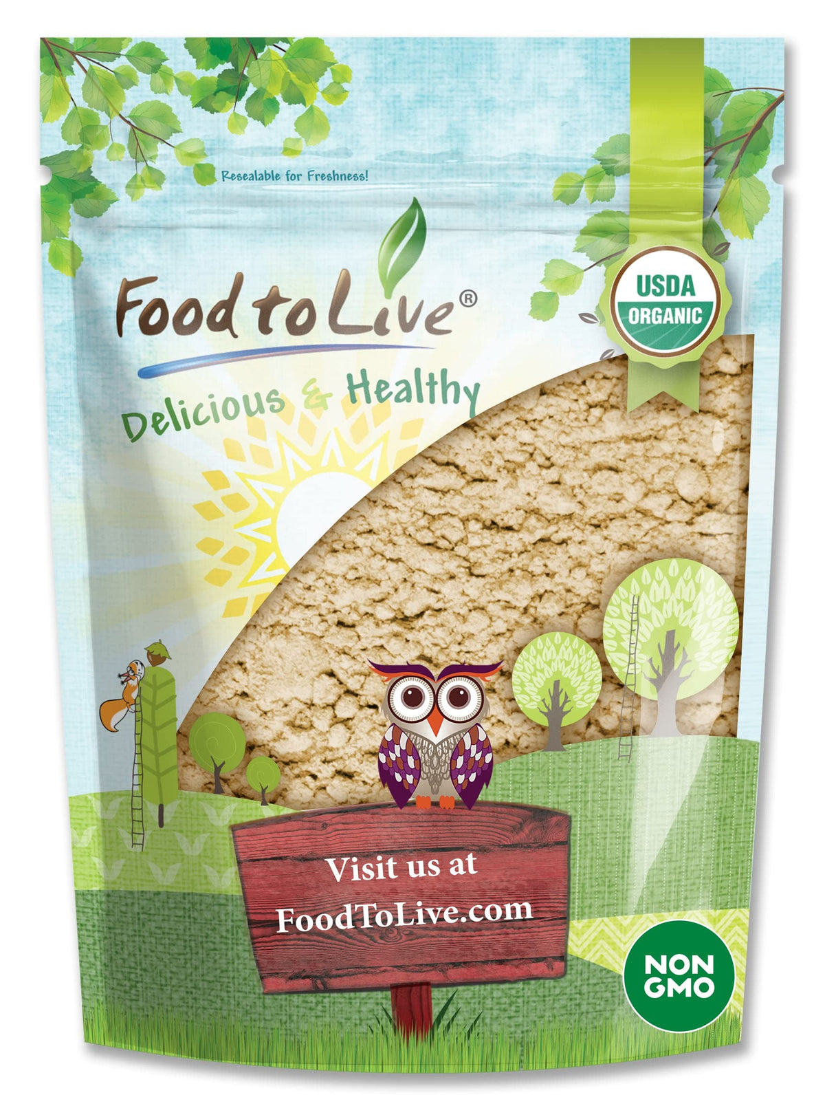 Food to Live Organic Sacha Inchi Powder - 16 Ounce
