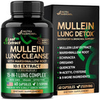 NUTRAHARMONY Mullein Lung Detox - Mullein Leaf Extract - Marshmallow