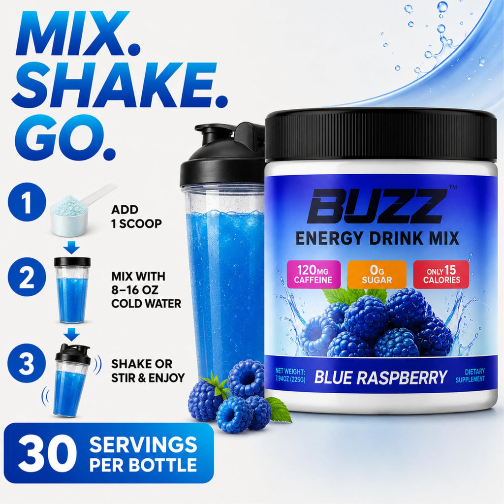 Morning Buzz Energy Drink Powder - Energy Boost Drink Mix
