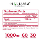 Hallusa Natural HallGirl Aguaje Fruit 1000mg Women's Wellness - 60 Capsules - image 6