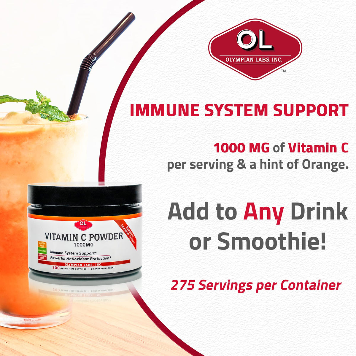 Olympian Labs Vitamin C Powder Immune Support - 300g - image 4