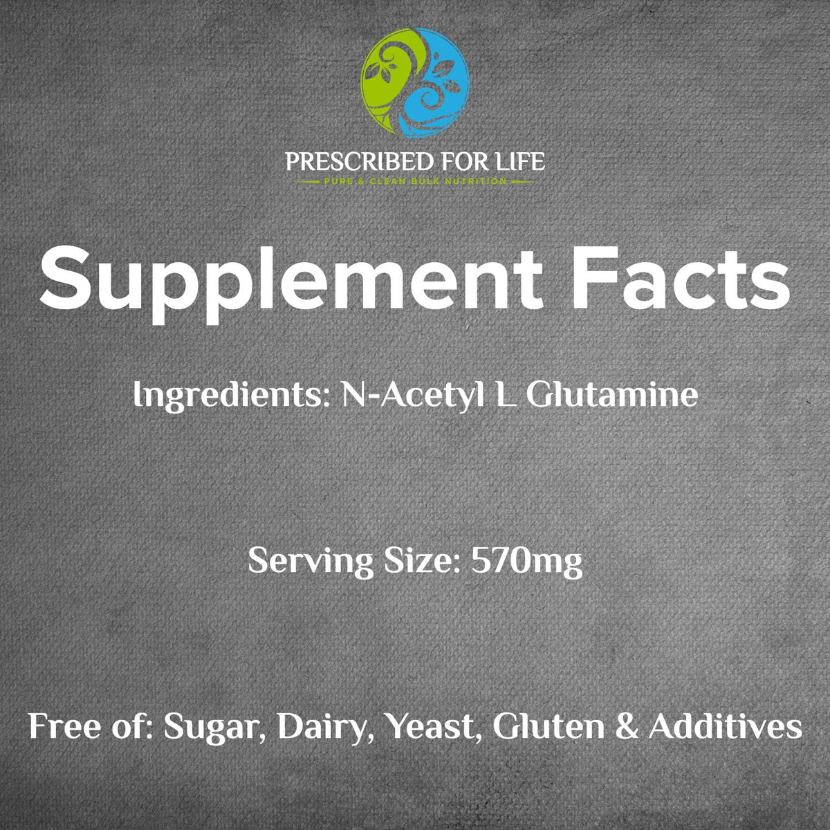 Prescribed For Life N Acetyl L Glutamine Powder - 340g - image 7