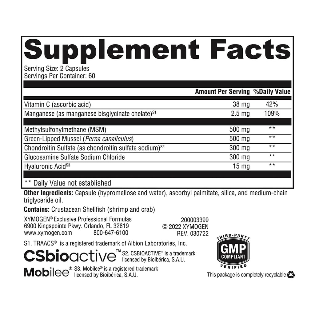 XYMOGEN SynovX DJD Joint Support - 120 Capsules - image 2