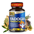 VEGATOT 7 in 1 Fadogia Tongkat Ali Maca Root Capsules - 90 Count