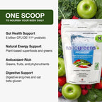 Biopharma Scientific NanoGreens + Probiotic Green Spirulina Powder