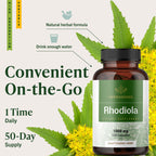 HERBAMAMA Rhodiola Rosea Supplement Stress Relief - 100 Capsules - image 6