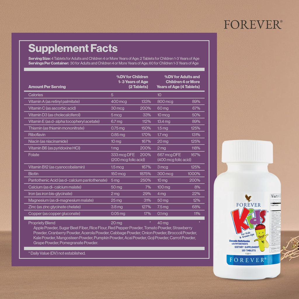 Forever Living Kids Chewable Multivitamin - 240 Tablets - image 2
