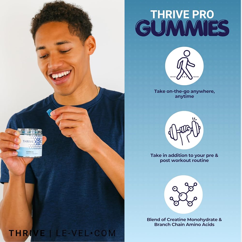 Le-Vel Thrive PRO Creatine Gummies for Muscle Recovery - 60 Count - image 5