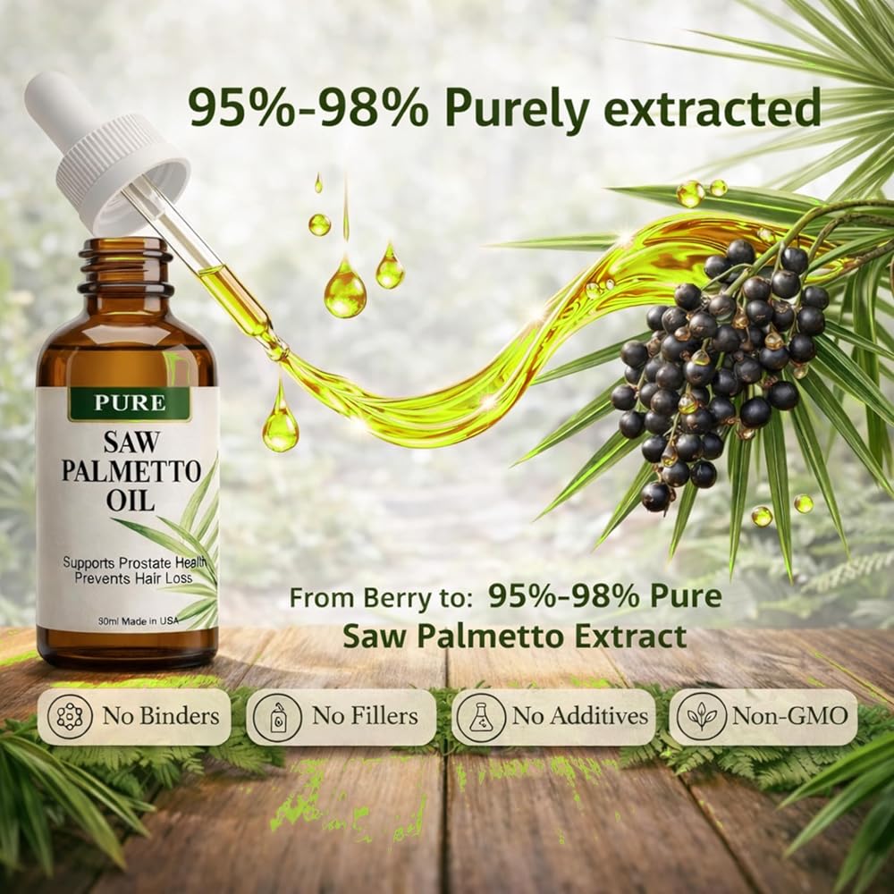 PHYTO LIFE Pure Saw Palmetto Oil 95-98% Extract - 2 Fl Oz - image 2