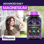 TNVitamins Triple Magnesium Complex 500mg - 120 Capsules - image 3