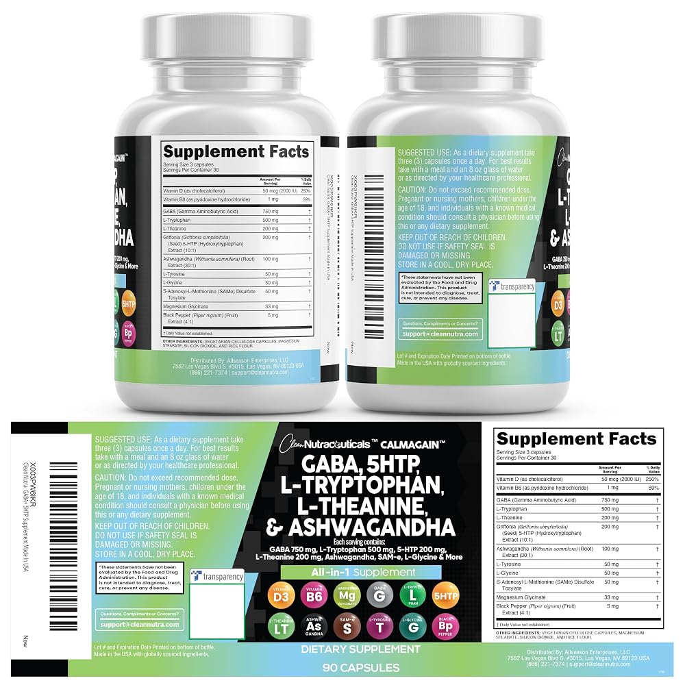 Clean Nutraceuticals GABA 750mg Mood Support - image 9