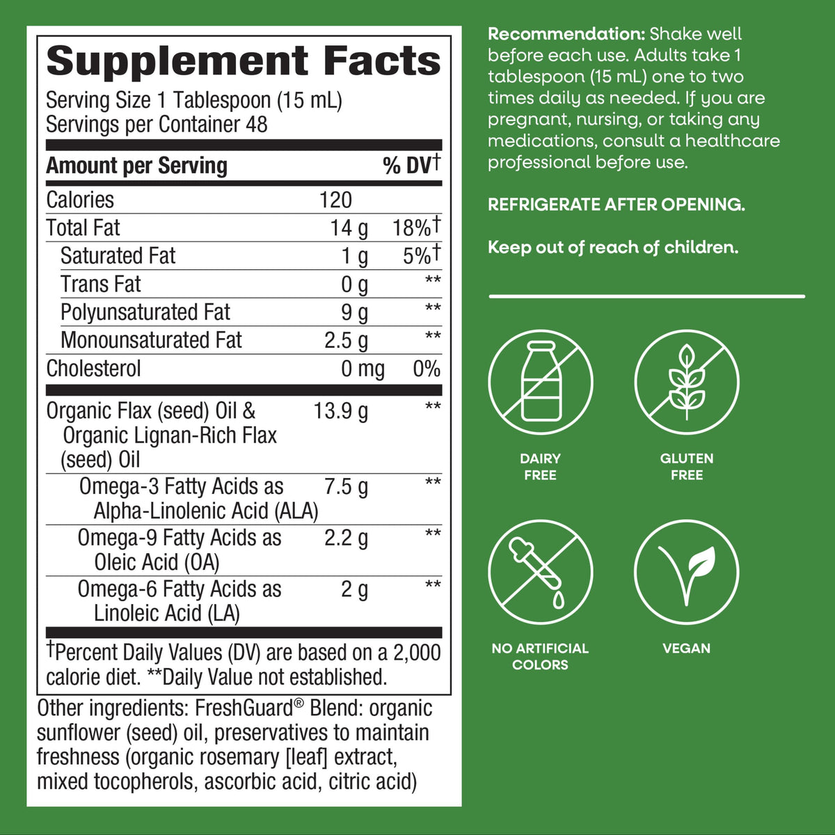 Nature's Way Organic Flax Oil Super Lignan - 24 Fl Oz - image 6