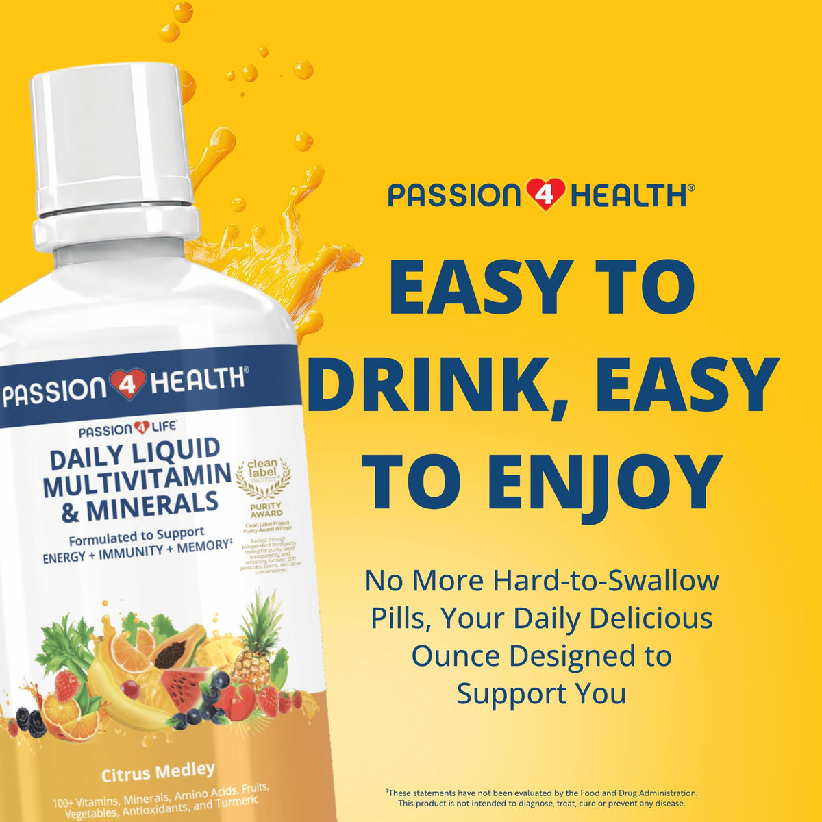 Passion 4 Life Daily Liquid Multivitamin - 32 Fl Oz - image 4