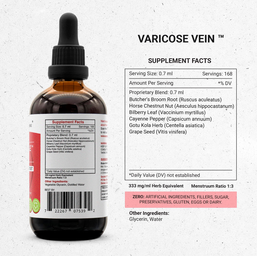 Secrets of the Tribe Varicose Vein Alcohol-Free