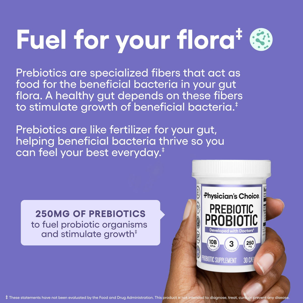 Physician's CHOICE Prebiotic-Probiotic Multi-Strain - 30 Capsules - image 3