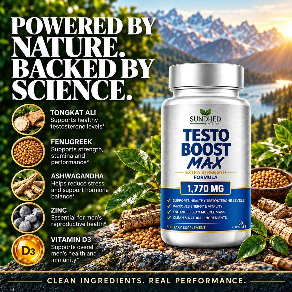 Sundhed Natural Testo Boost Max Stamina Booster - 60 Capsules - image 6