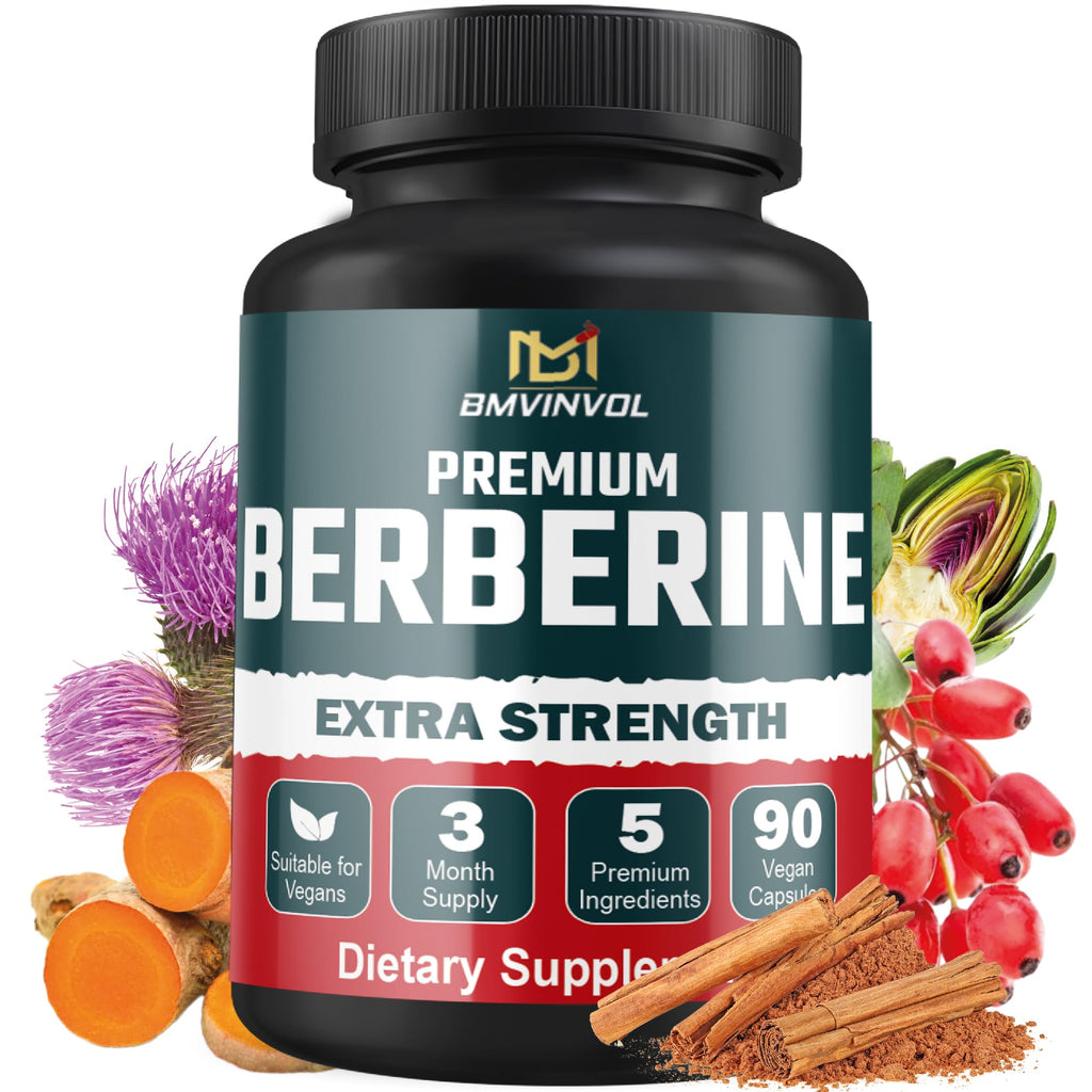BMVINVOL Berberine HCl with Ceylon Cinnamon & Turmeric - 90 Capsules