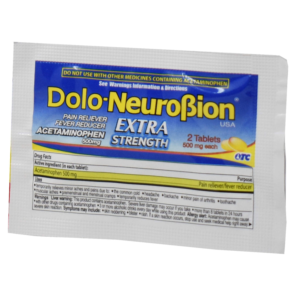 Neurobion Dolo Pain Reliever & Fever Reducer Extra Strength - 100 Tablets - image 5