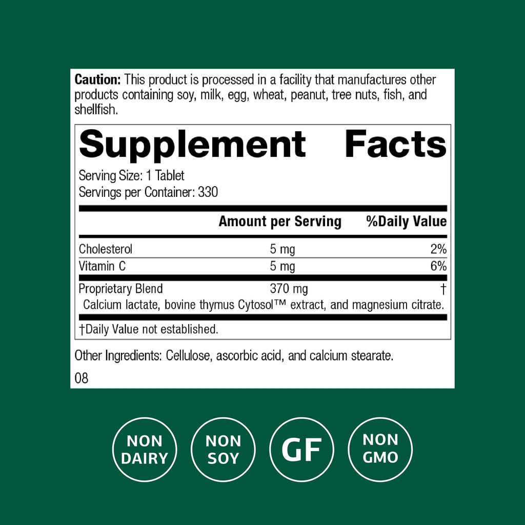 Standard Process Thymex Cytosol Extract Immune Health - 330 Tablets - image 2