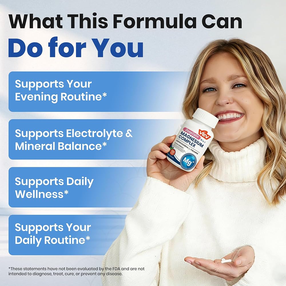 VEV DeepCalm 15-in-1 Magnesium Complex Capsules