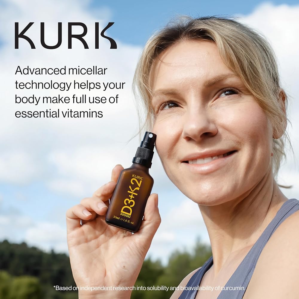 Kurk Vegan Vitamin D3 K2 Spray for Everyday Wellness - 1 Fl Oz - image 2