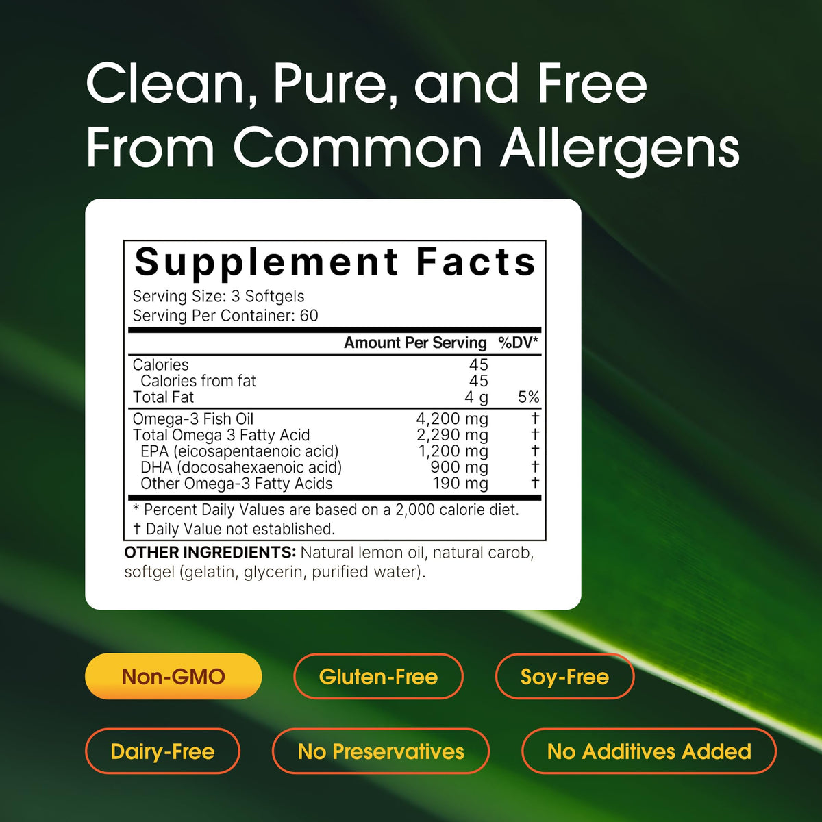 NatureBell Omega-3 Fish Oil - 180 Softgels - image 3